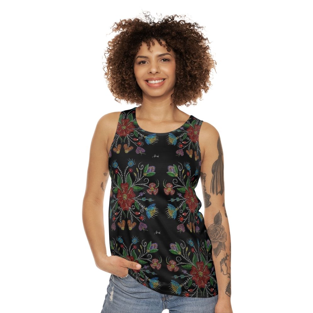 Unisex "Growth of Happiness" Indigenous Inspired Tank Top - women