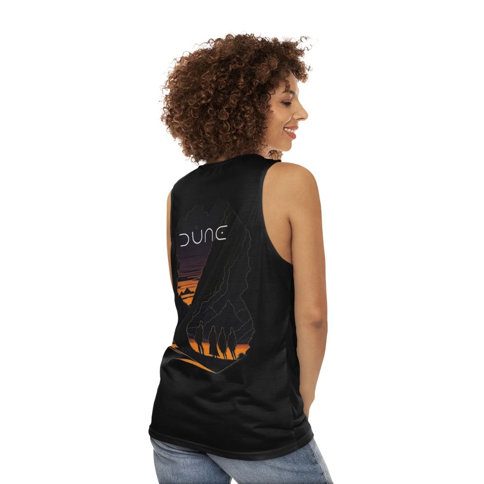 Dune Unisex Desert Landscape Tank Top - women back