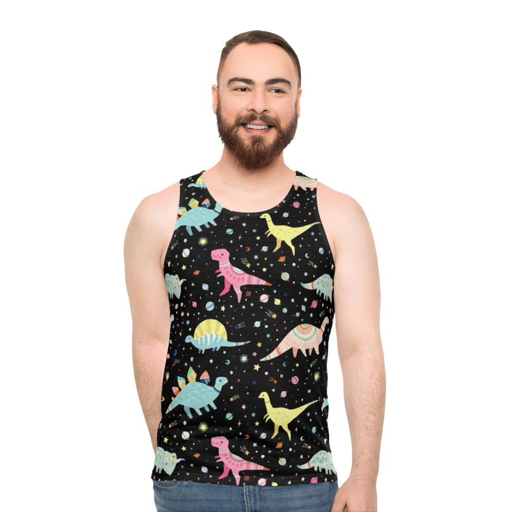 Unisex dinosaur-patterned tank top - men