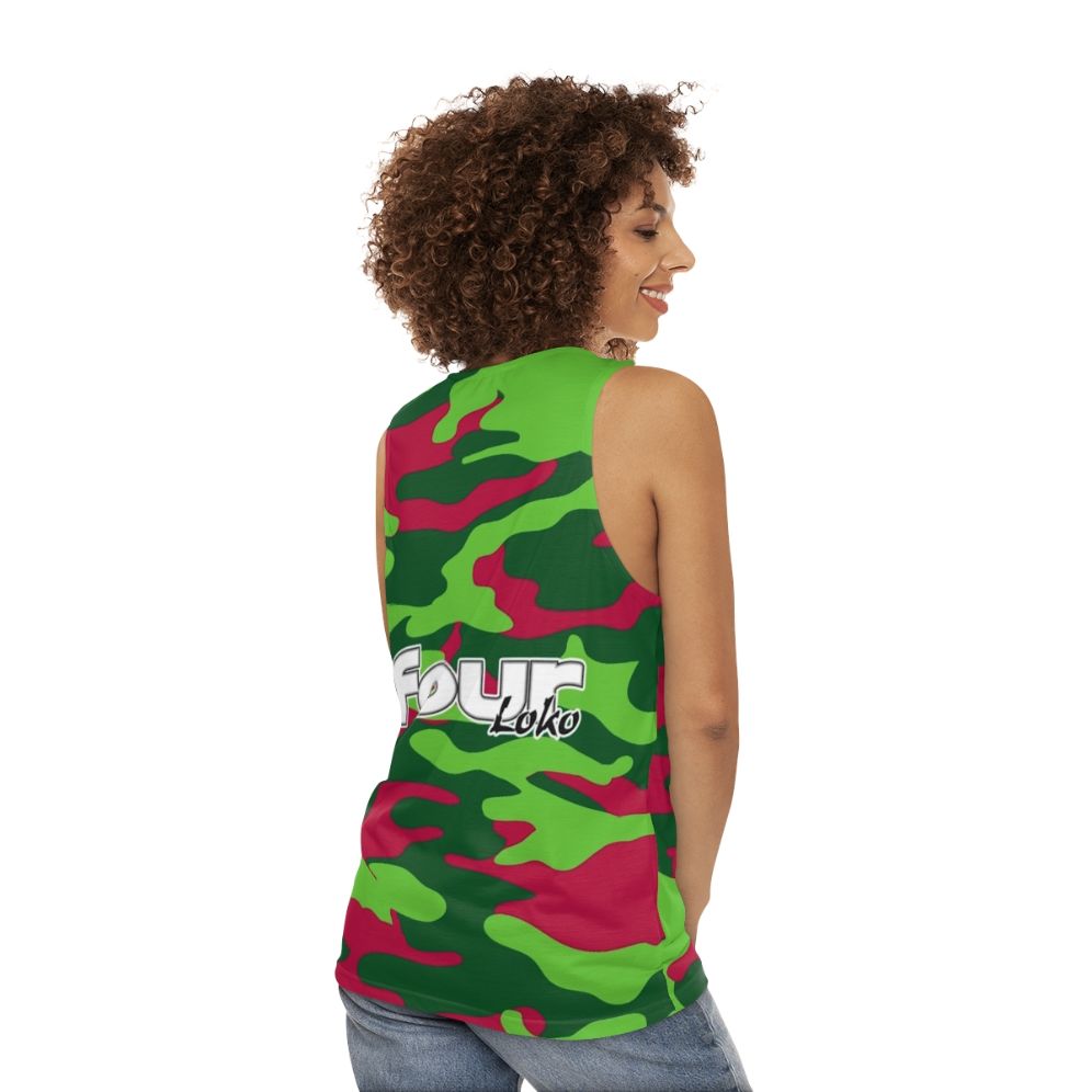 Watermelon Camo 4Loko Unisex Tank Top - women back