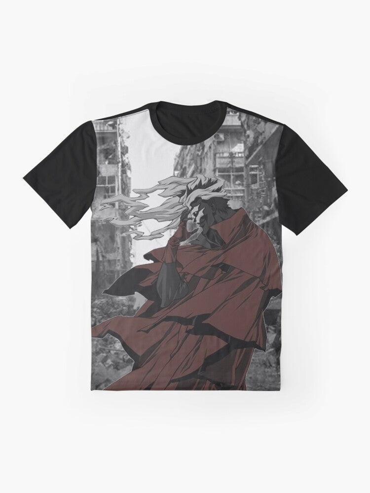 Ergo Proxy anime graphic design on a t-shirt - Flat lay