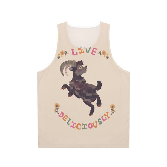 Live Deliciously unisex horror-inspired tank top