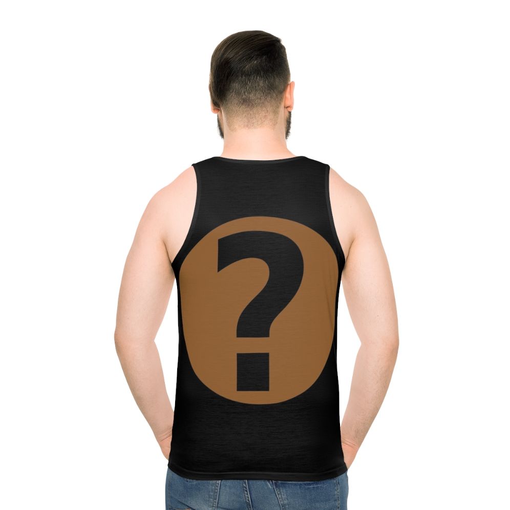 Podquiz Black Unisex Tank Top - men back