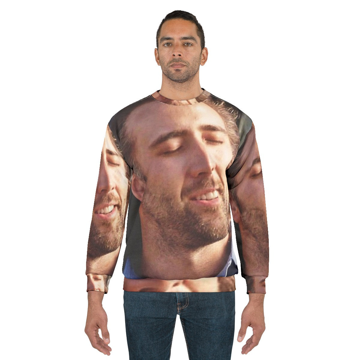 Nicolas Cage Sweatshirt with Iconic Movie Scenes - men