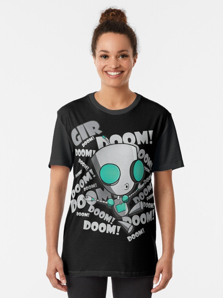 Invader Zim Doom Graphic T-Shirt featuring Gir, the alien robot dog - Women