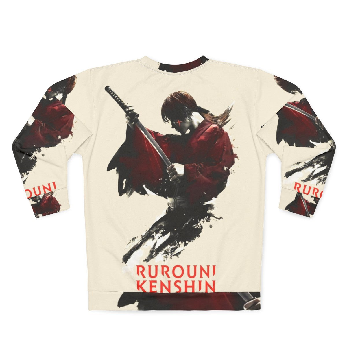 Himura Kenshin Rurouni Kenshin Samurai Sweatshirt - Back