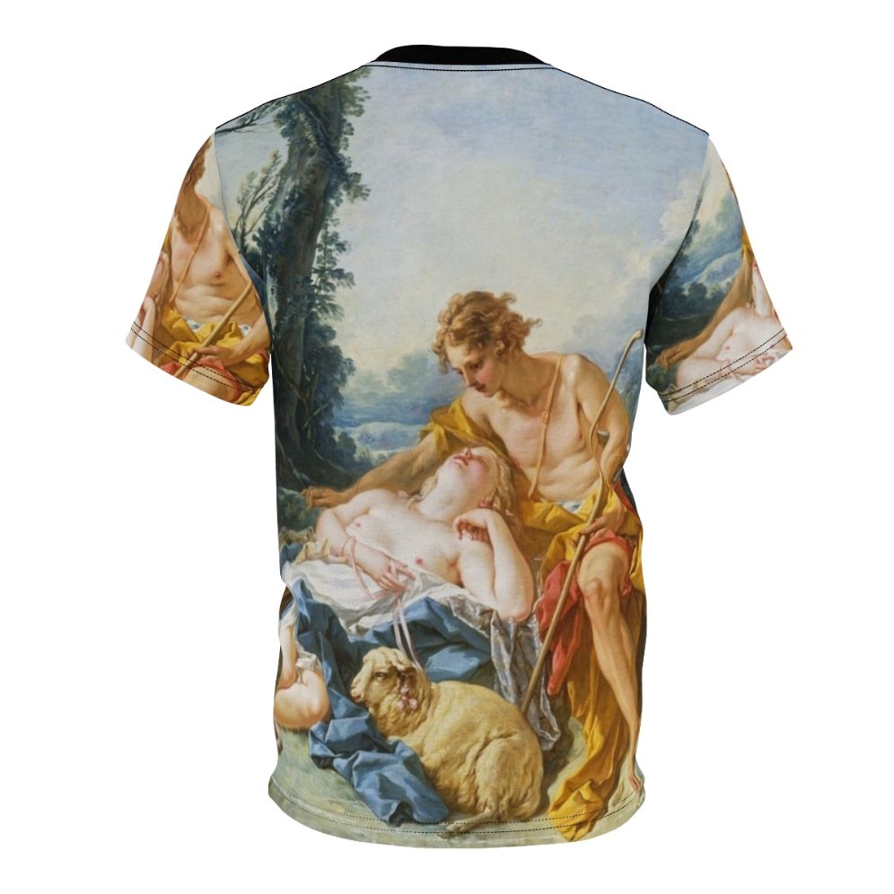 Daphnis and Chloe inspired French art t-shirt featuring a painting by François Boucher - Back