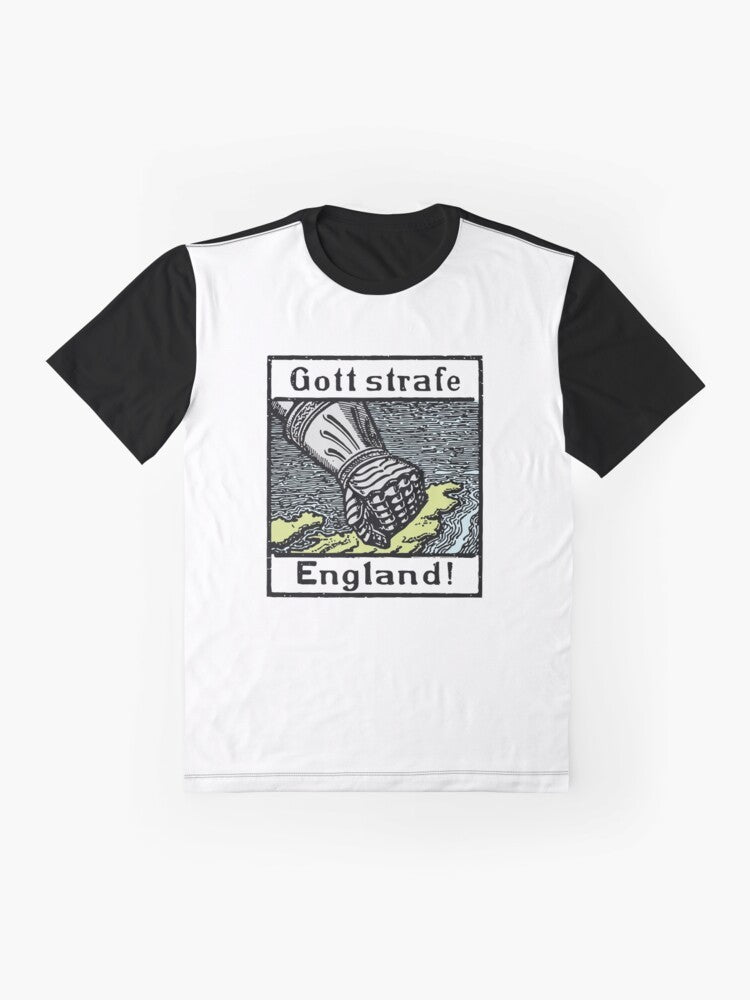 "Gott Strafe England!" World War 1 Graphic T-Shirt Design - Flat lay