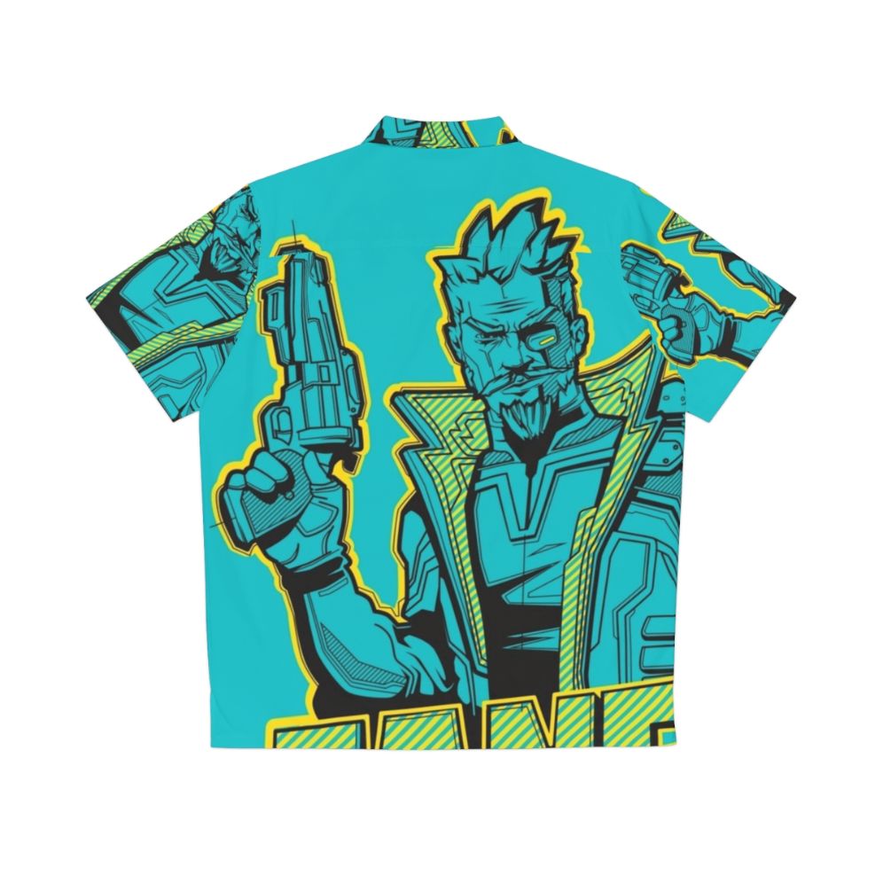 Zane Flynt Hawaiian Shirt with Borderlands 3 Inspired Design - Back