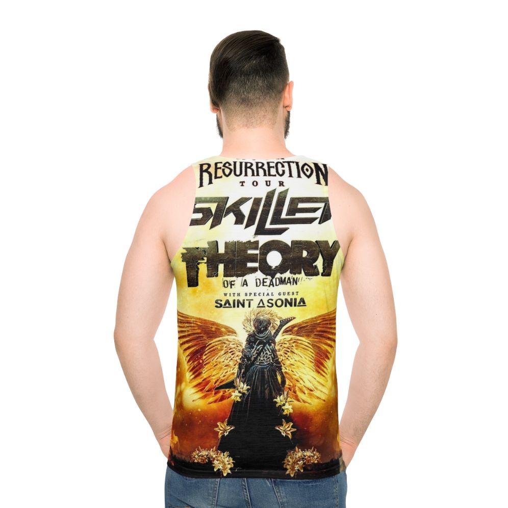 Skillet Theory of a Deadman 2023 Unisex Concert Tank Top - men back