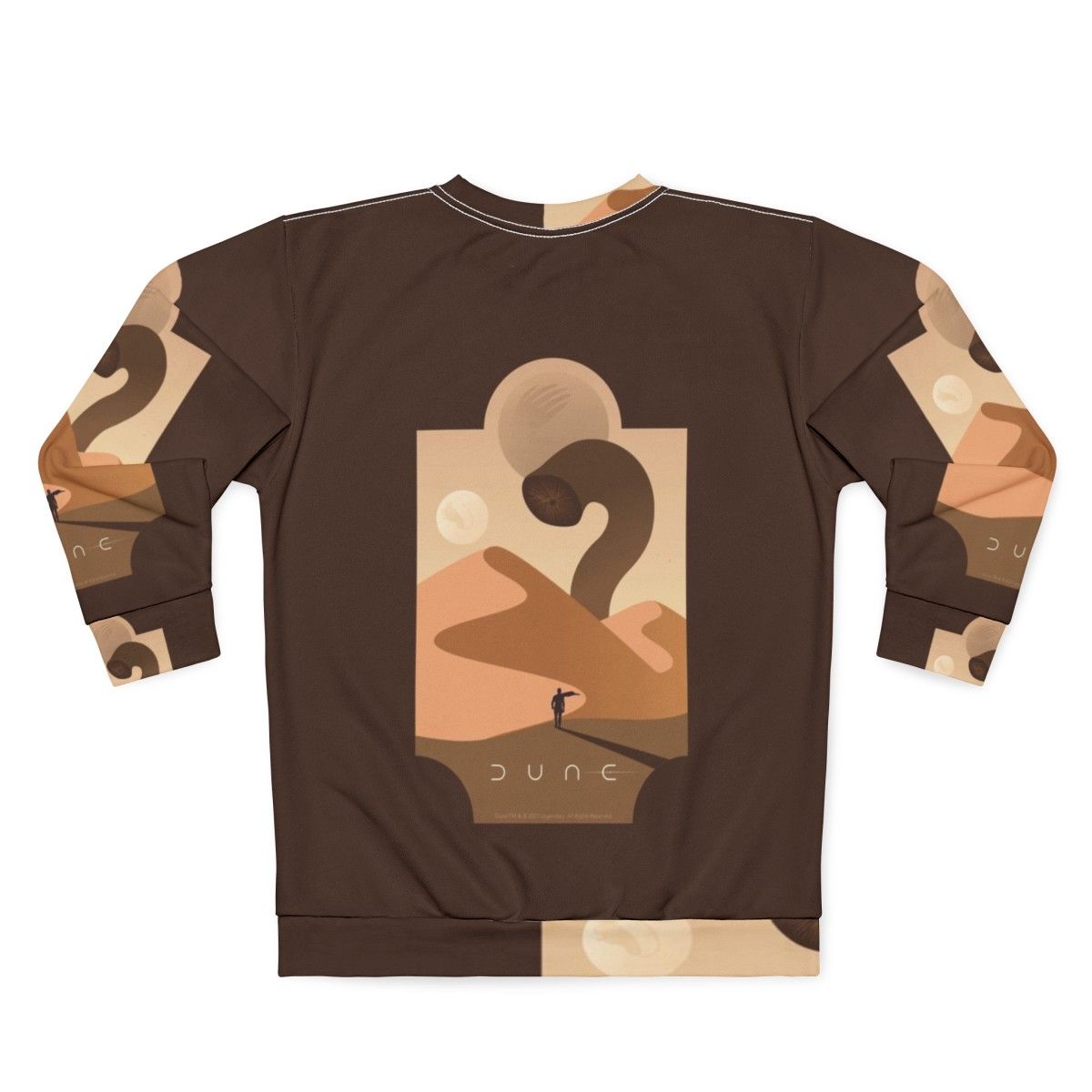 Arrakis Sandworm Sweatshirt featuring the iconic desert worm from the Dune universe - Back