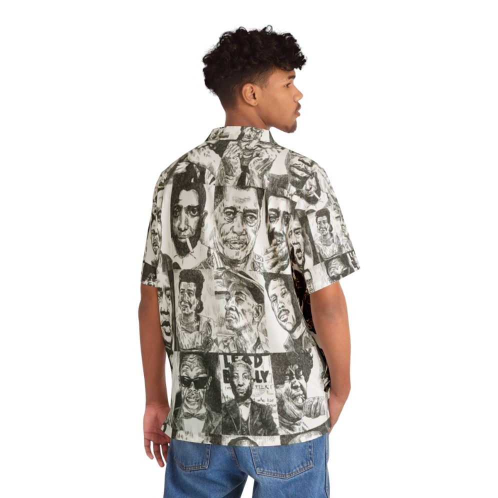 Vintage Hawaiian shirt with blues musicians portraits - People Back