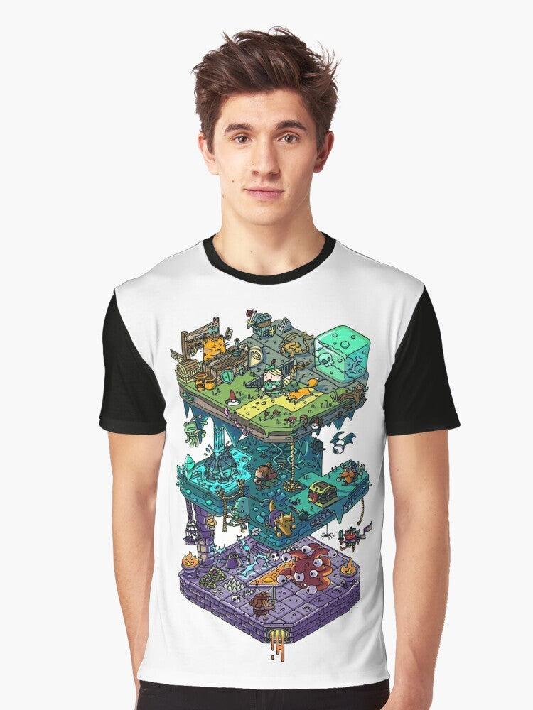 Isometric Dungeons and Dragons Graphic T-Shirt - Men