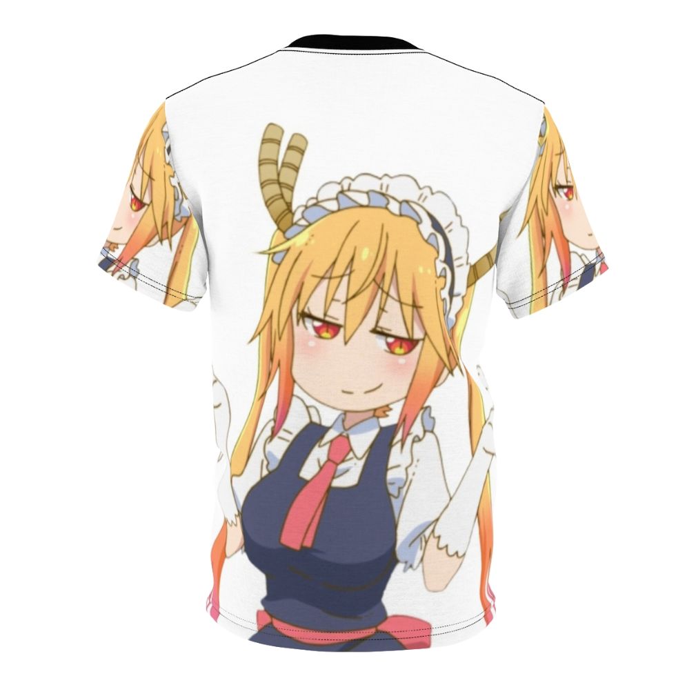 Anime-inspired Smug Tohru T-shirt with vibrant AOP design - Back