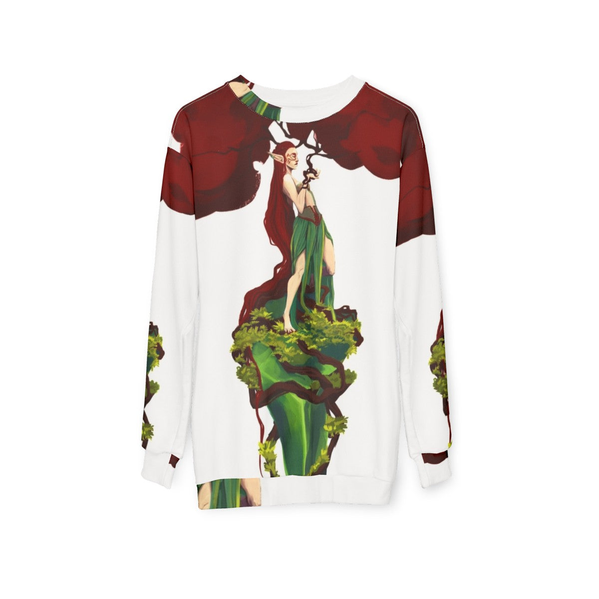 Red tree design sweatshirt - hanging