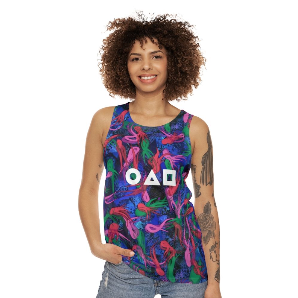 Squid Game Survival Pattern Unisex Tank Top - women