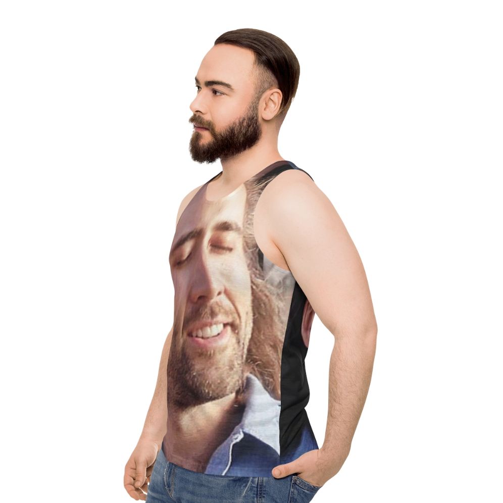 Nicolas Cage Unisex Tank Top - men side