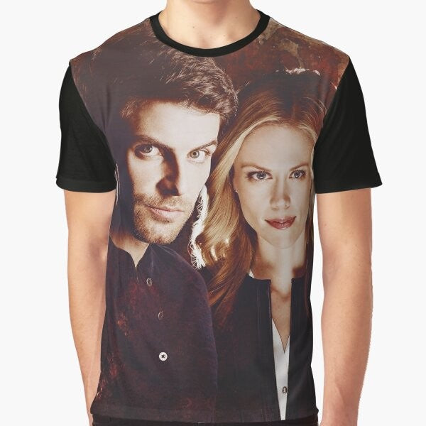 Grimm TV show characters Nick Burkhardt and Adalind Schade graphic t-shirt