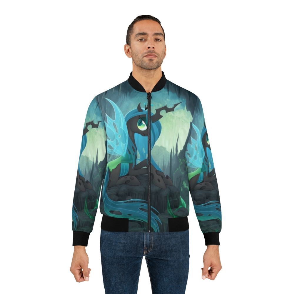 Chrysalis Bomber Jacket with changeling and my little pony design - Lifestyle