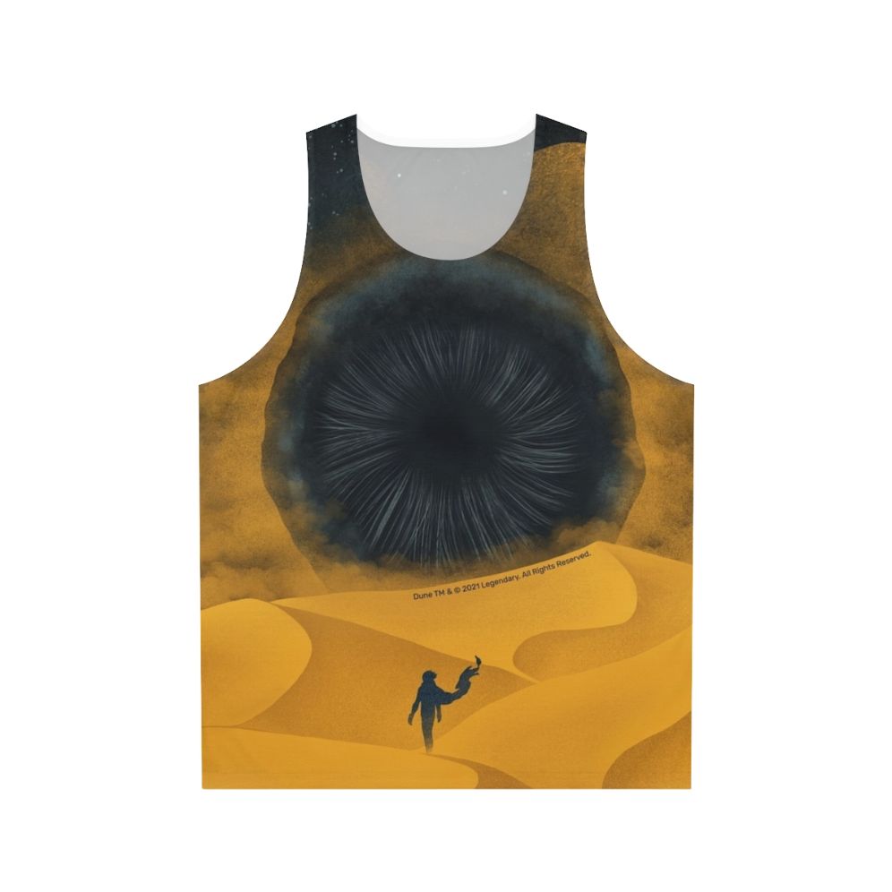 Unisex yellow sand tank top inspired by the Dune movie