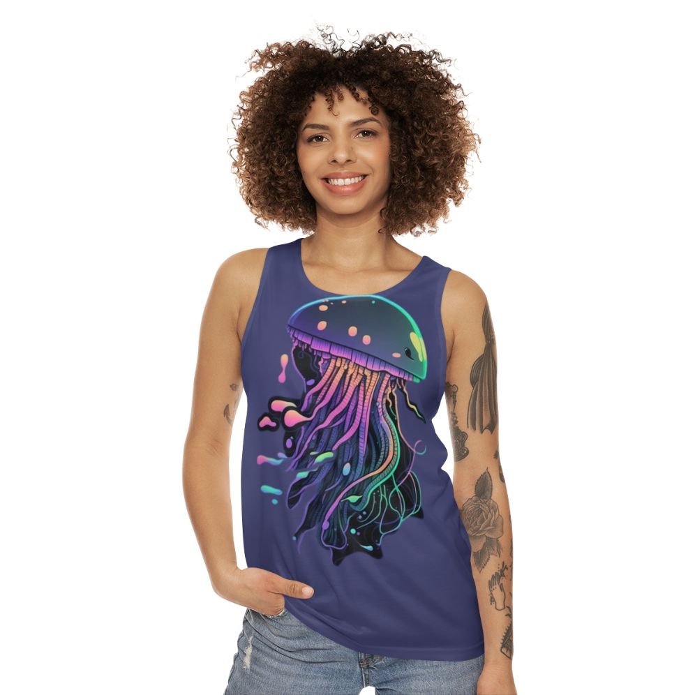 Unisex tank top featuring mythical creatures - women