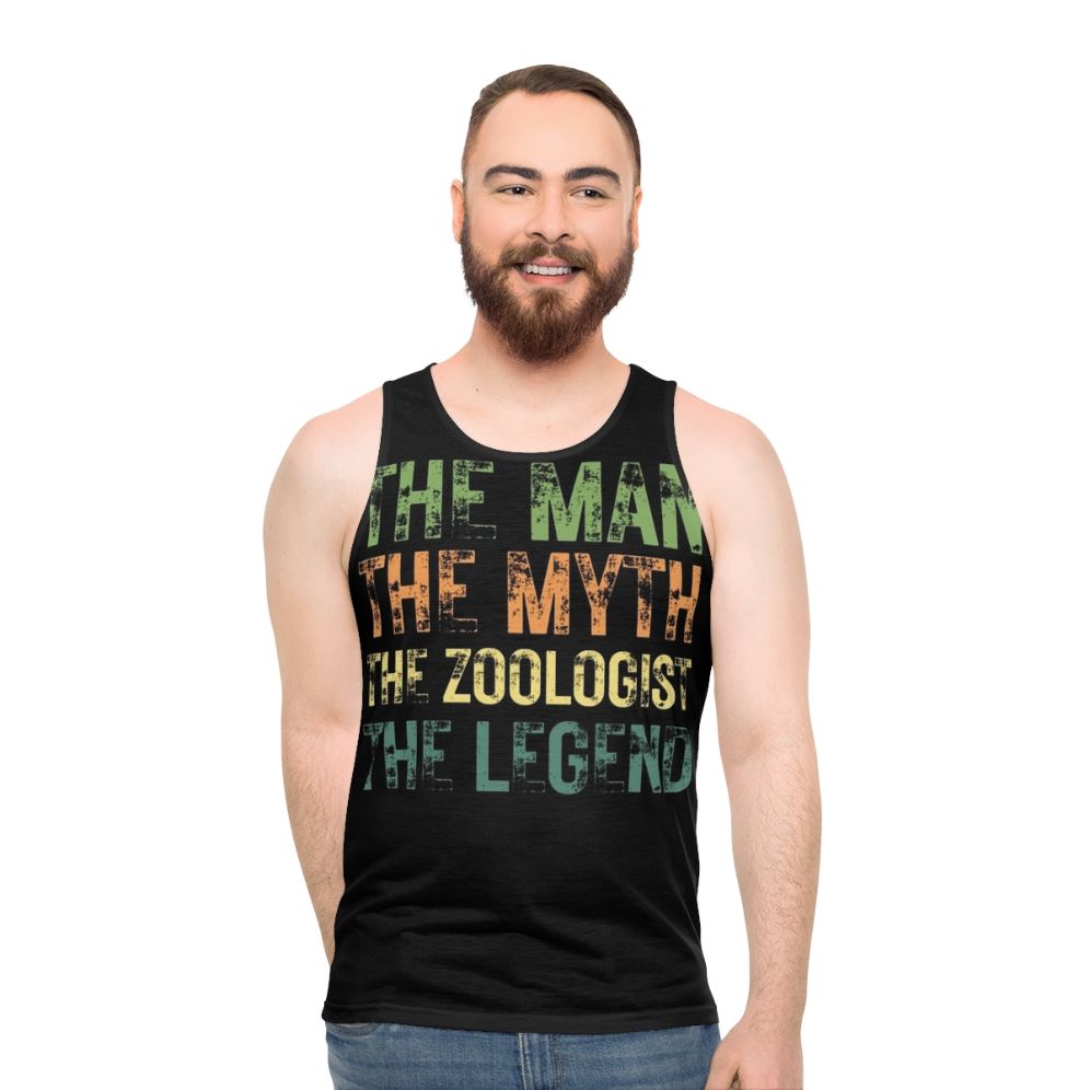 Unisex tank top with the text "The Man The Myth The Zoologist The Legend" - men