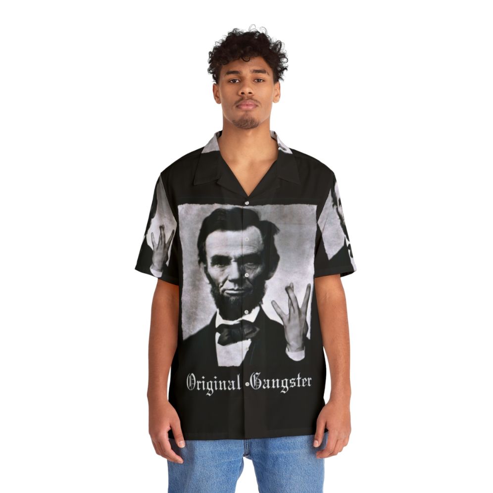 Vintage Abraham Lincoln Original Gangster Hawaiian Shirt - Lifestyle