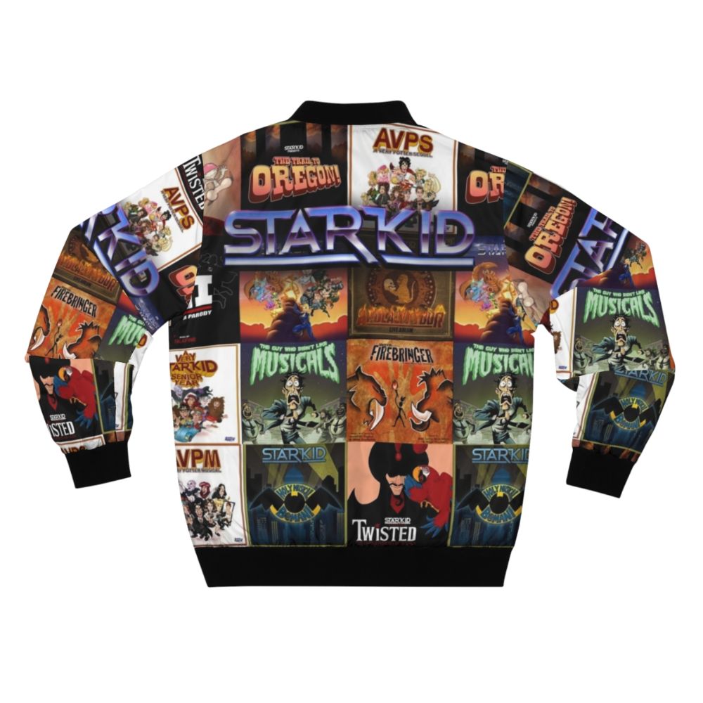 Starkid Musicals Themed Bomber Jacket with Team Starkid, Starship, TGWDLM, and other show logos - Back