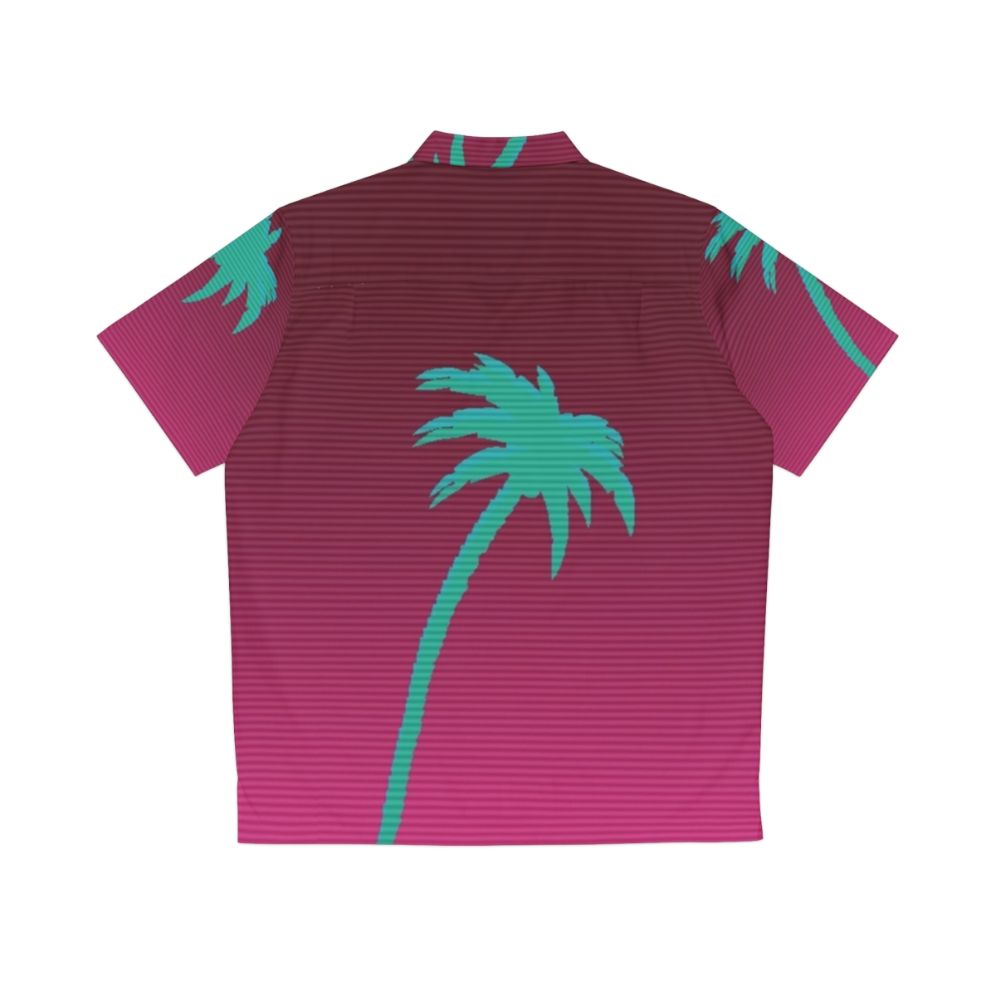 Hotline Miami Palmtree Hawaiian Shirt - Back