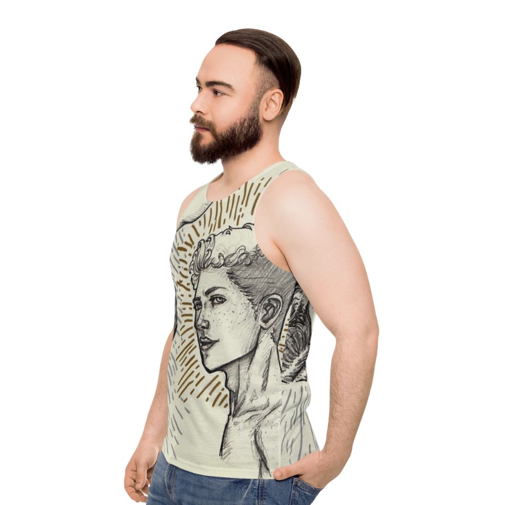 Carry On Unisex Tank Top featuring Simon Snow and Baz Pitch from Young Adult Book Series - men side