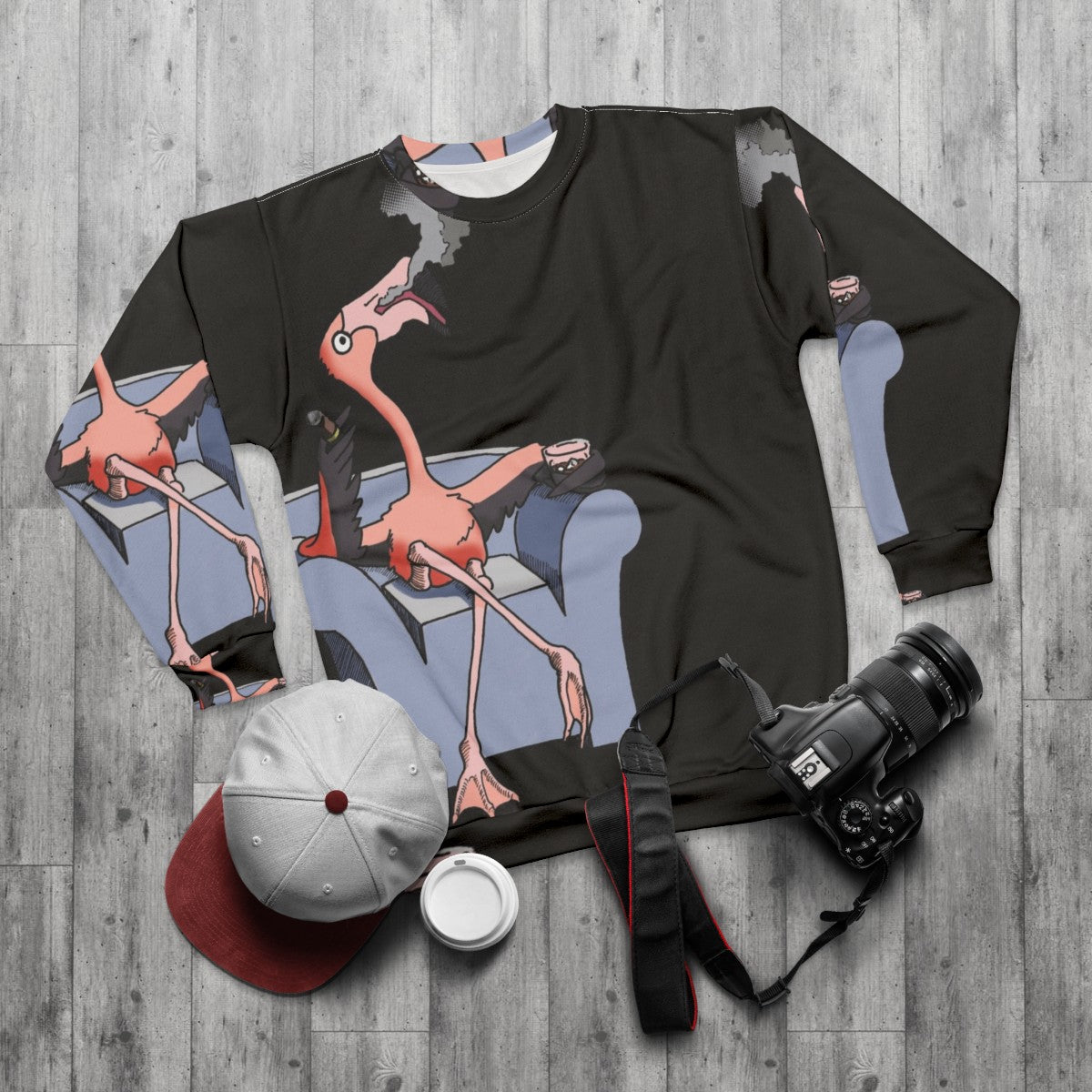 Boston Legal Flamingos Alan Shore Sweatshirt - flat lay