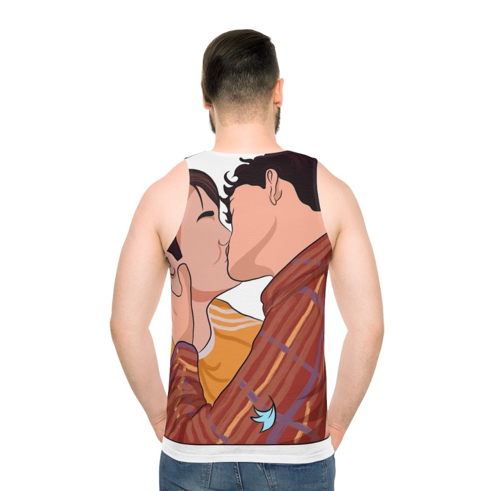 Heartstopper Netflix Nick and Charlie Kissing Tank Top - men back