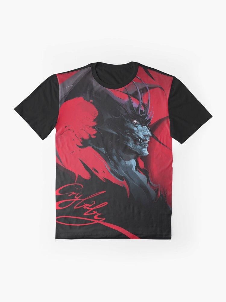 Devilman Akira anime graphic t-shirt featuring the iconic Devilman character - Flat lay