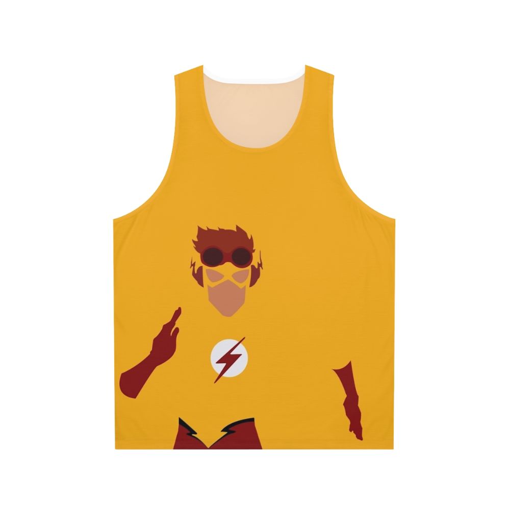 Minimalist Wally West superhero unisex tank top