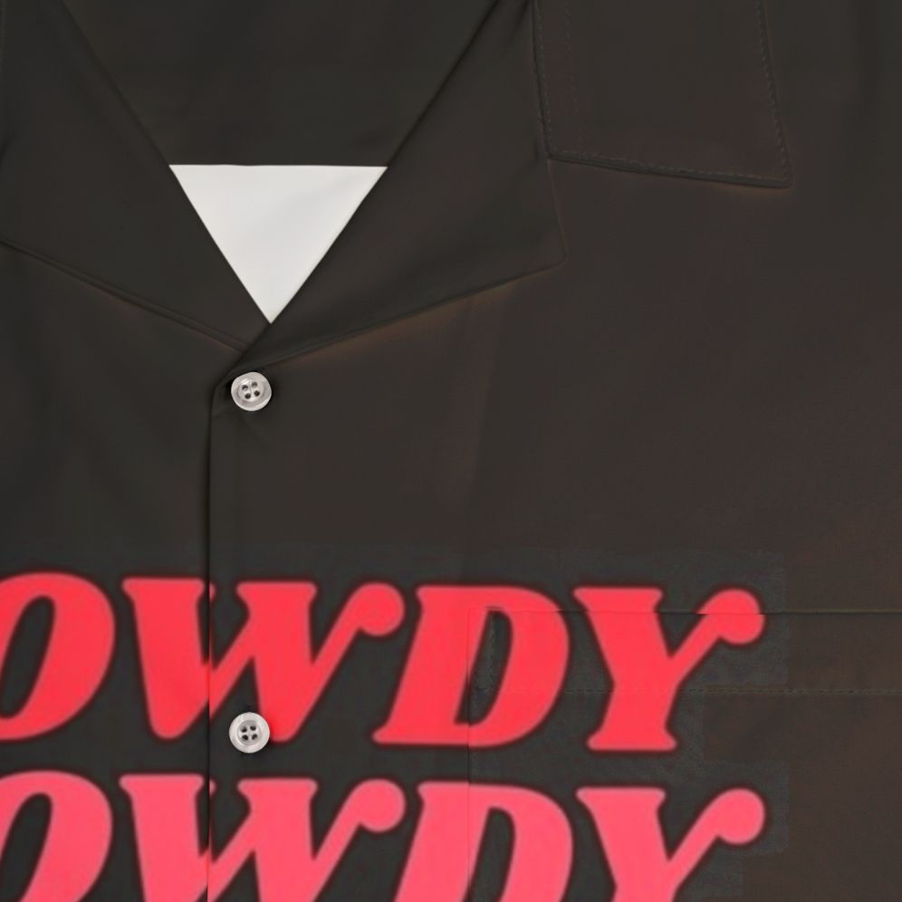 Howdy Howdy Howdy Hawaiian Shirt - Western Cowboy Tropical Style - Detail