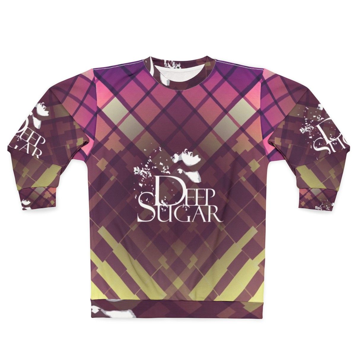 Colorful "Deep Sugar" sweatshirt featuring Ultra Nate, a female house music singer from Baltimore