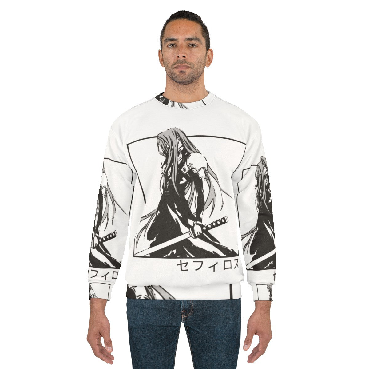 Sephiroth from Final Fantasy VII inspired gaming sweatshirt - men