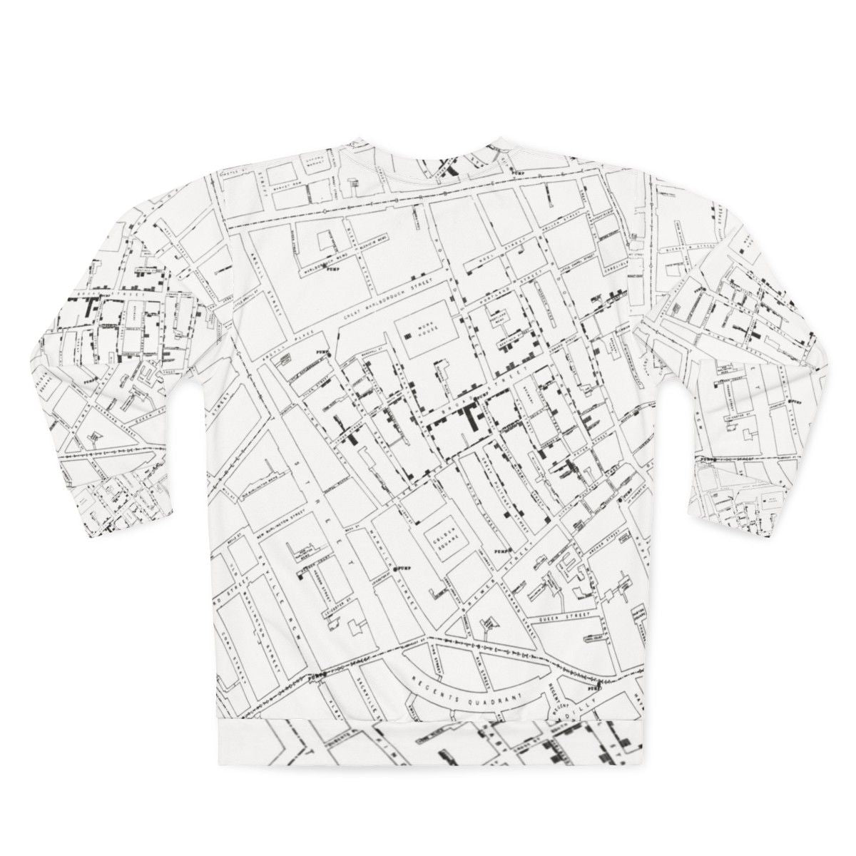 John Snow Cholera Map Sweatshirt - Back