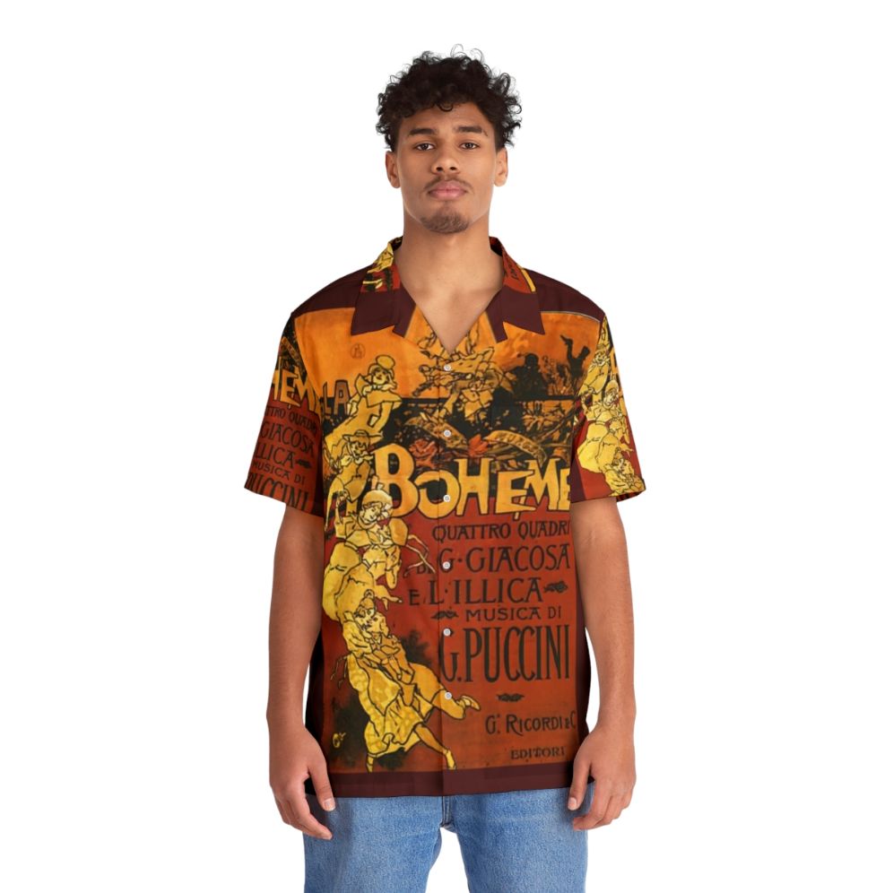 Boheme Opera Hawaiian Shirt with Puccini Opera Artwork - People Front