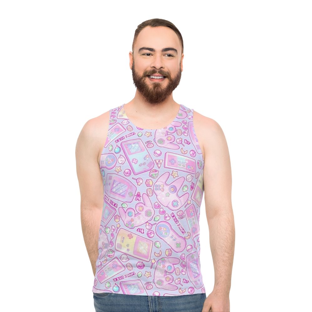 Retro nintendo gaming pastel aesthetic tank top - men