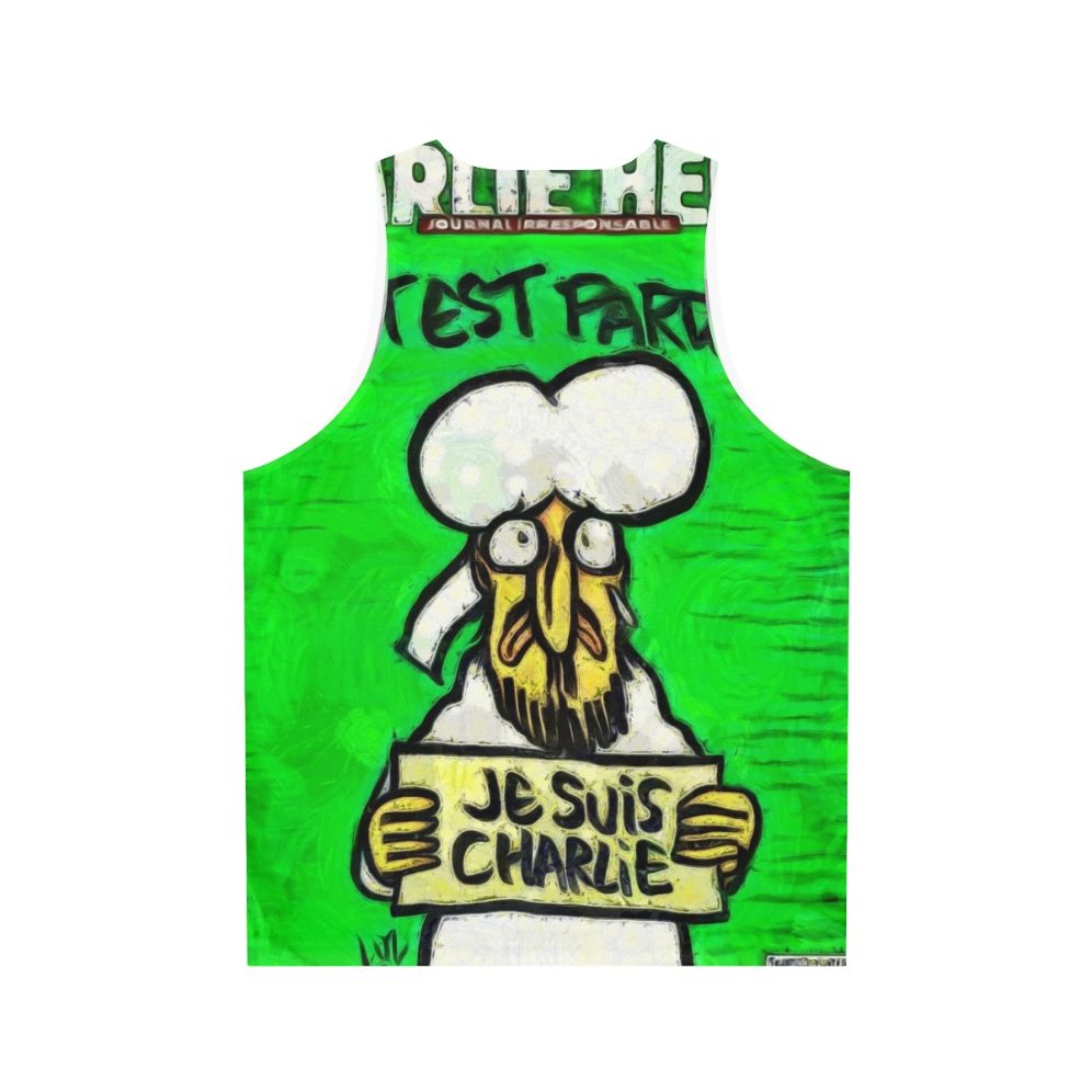 Tribute to Charlie Hebdo Unisex Tank Top - Back