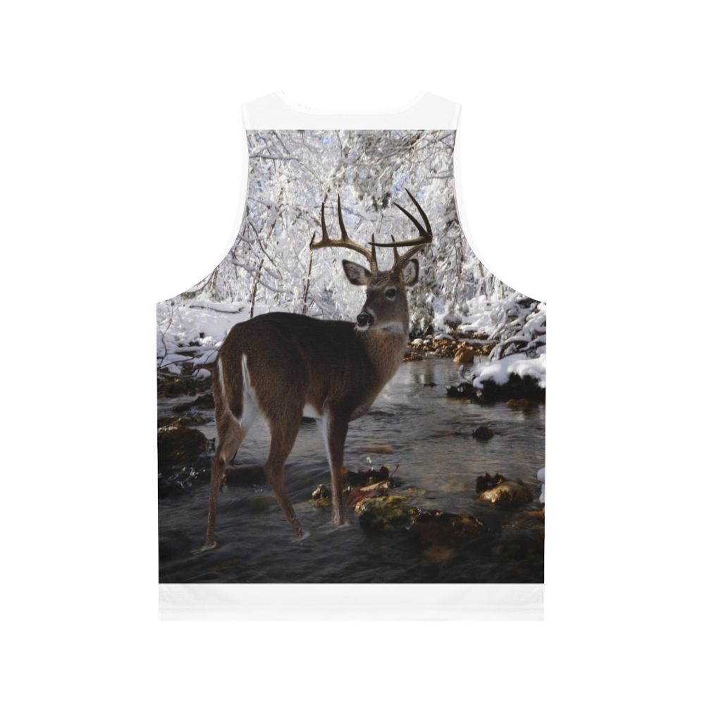 Whitetail deer printed unisex tank top - Back