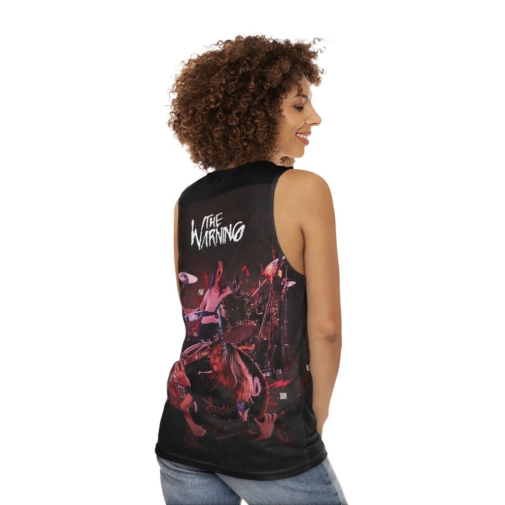 The Warning Band Unisex Rock Band Tank Top - women back