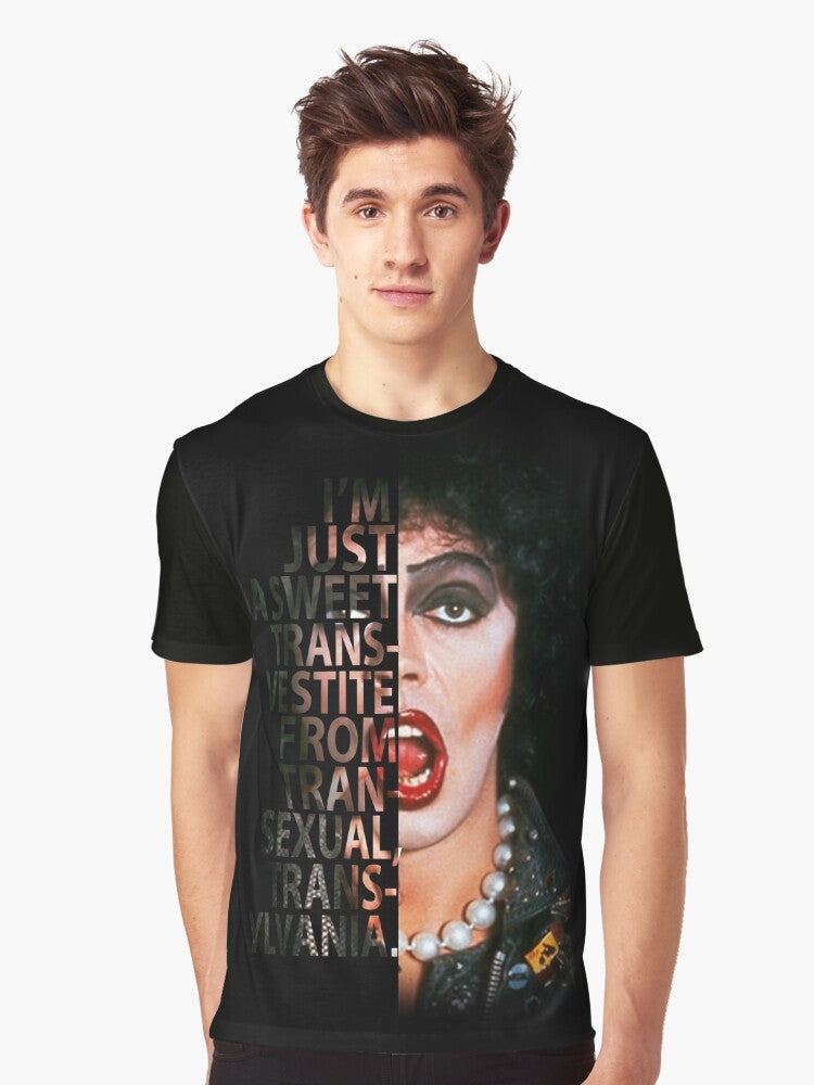 Frank N Furter graphic t-shirt from the classic Rocky Horror Picture Show musical film - Men