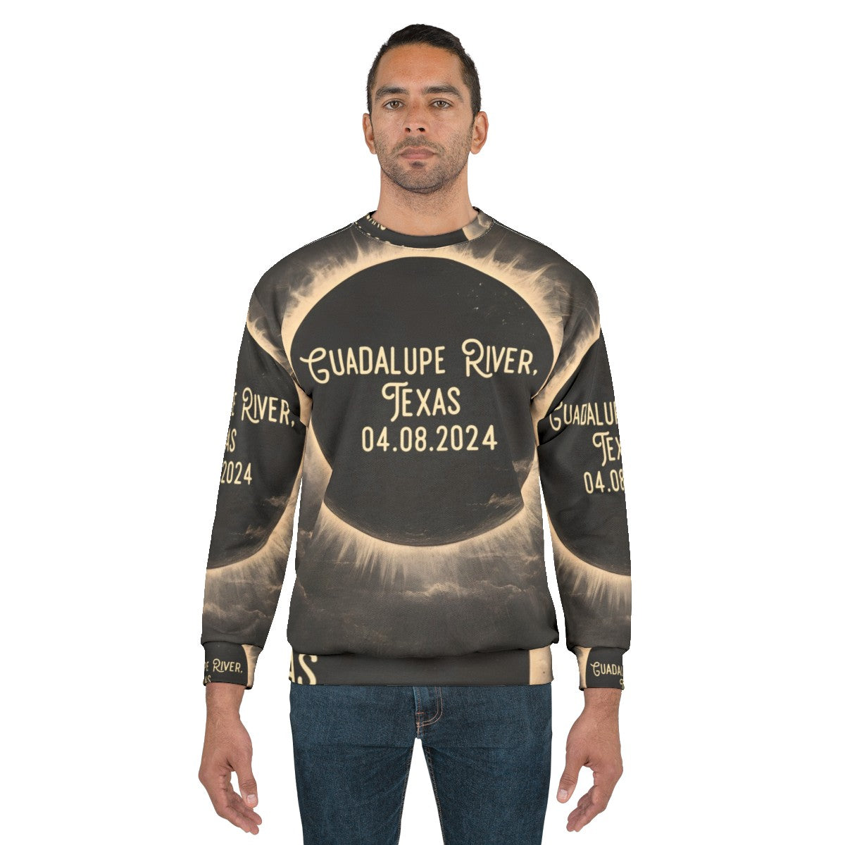 Guadalupe River Texas Total Eclipse Sweatshirt - men