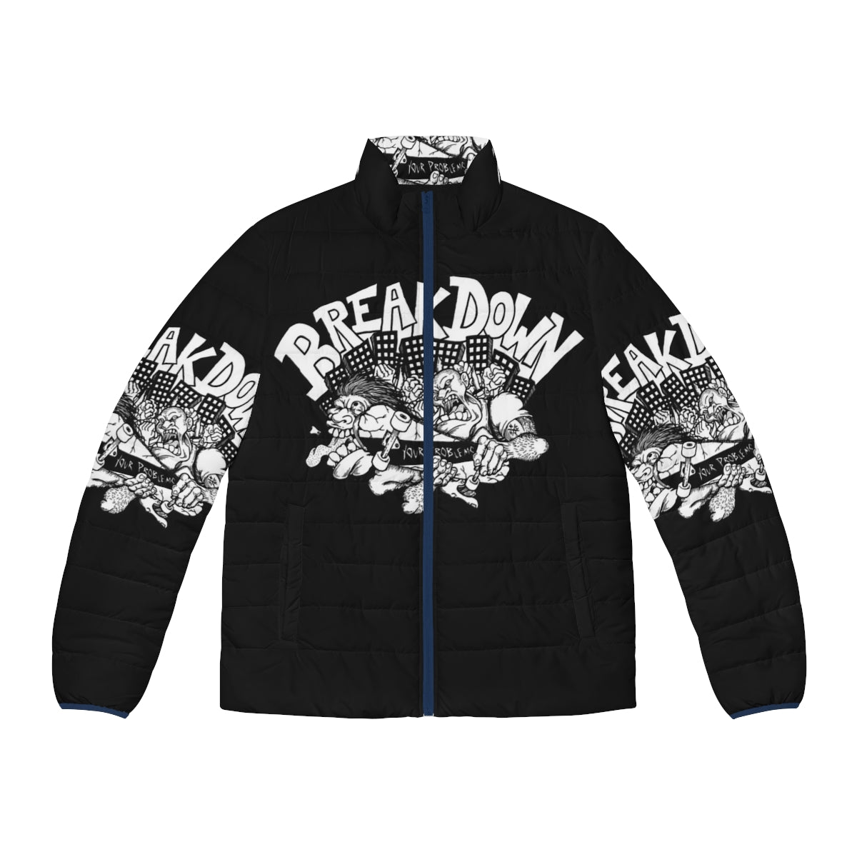 Breakdown HC Puffer Jacket - Hardcore Punk Inspired Street Fashion