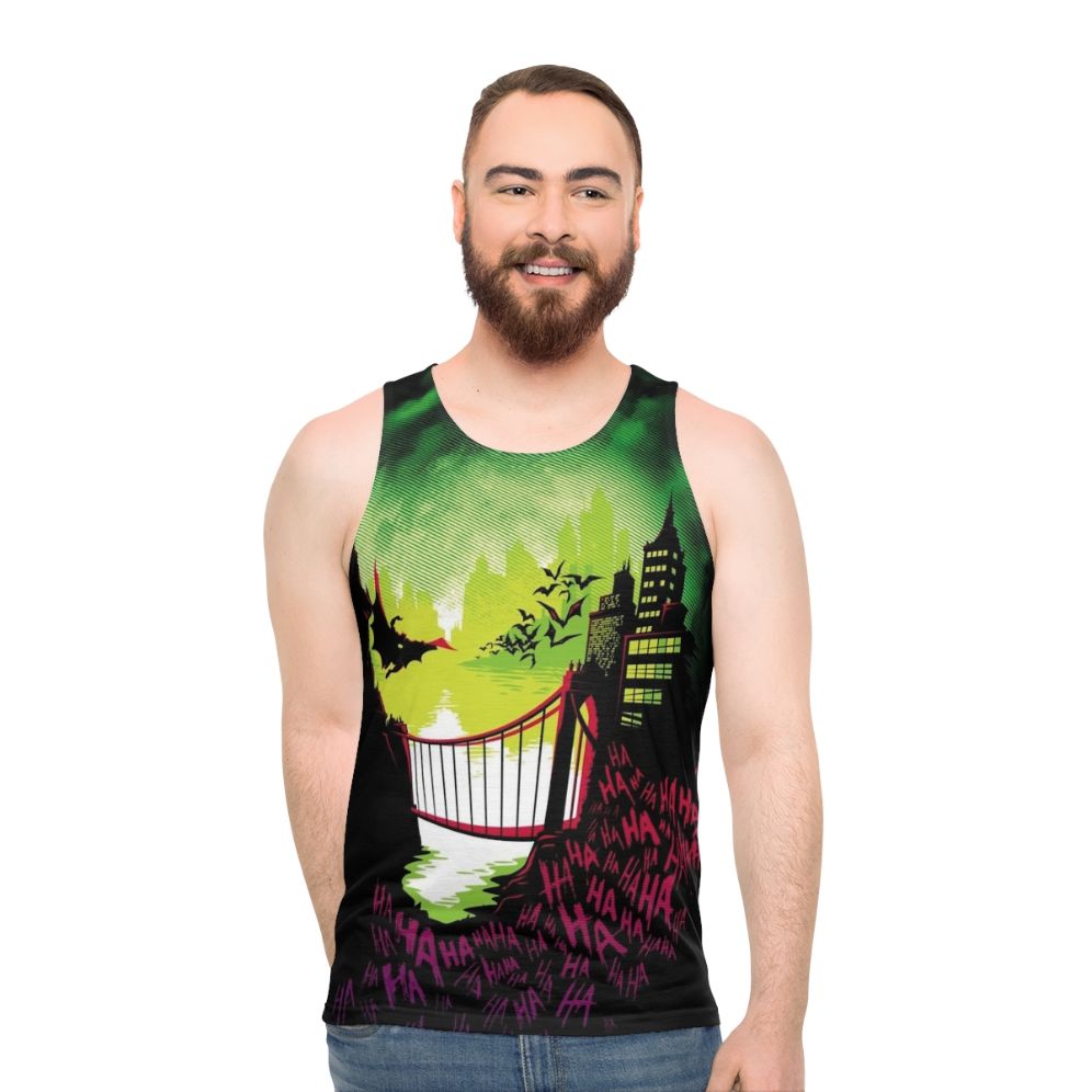 Joker and Batman Comic Book Unisex Tank Top - men