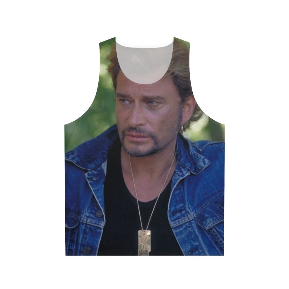 Johnny Hallyday French music icon unisex tank top