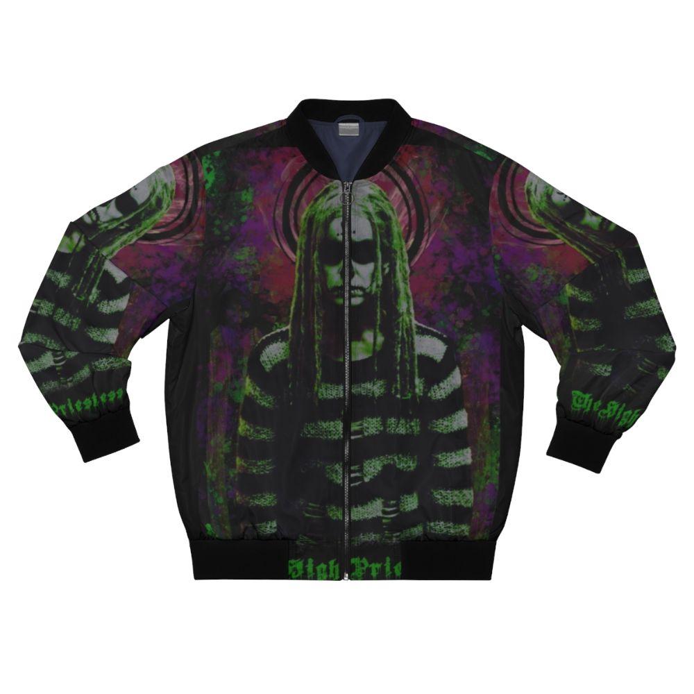 The Lords of Salem bomber jacket featuring the iconic artwork and style of Sheri Moon Zombie