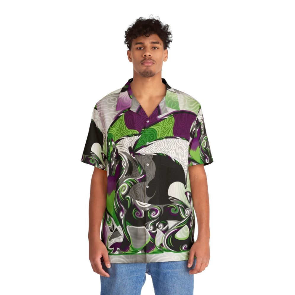 Aro Ace Pride Dragon Hawaiian Shirt - Lifestyle